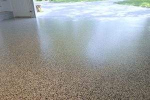 Epoxy Resin Garage Floor after Concrete Grinding with Handy Hire WA